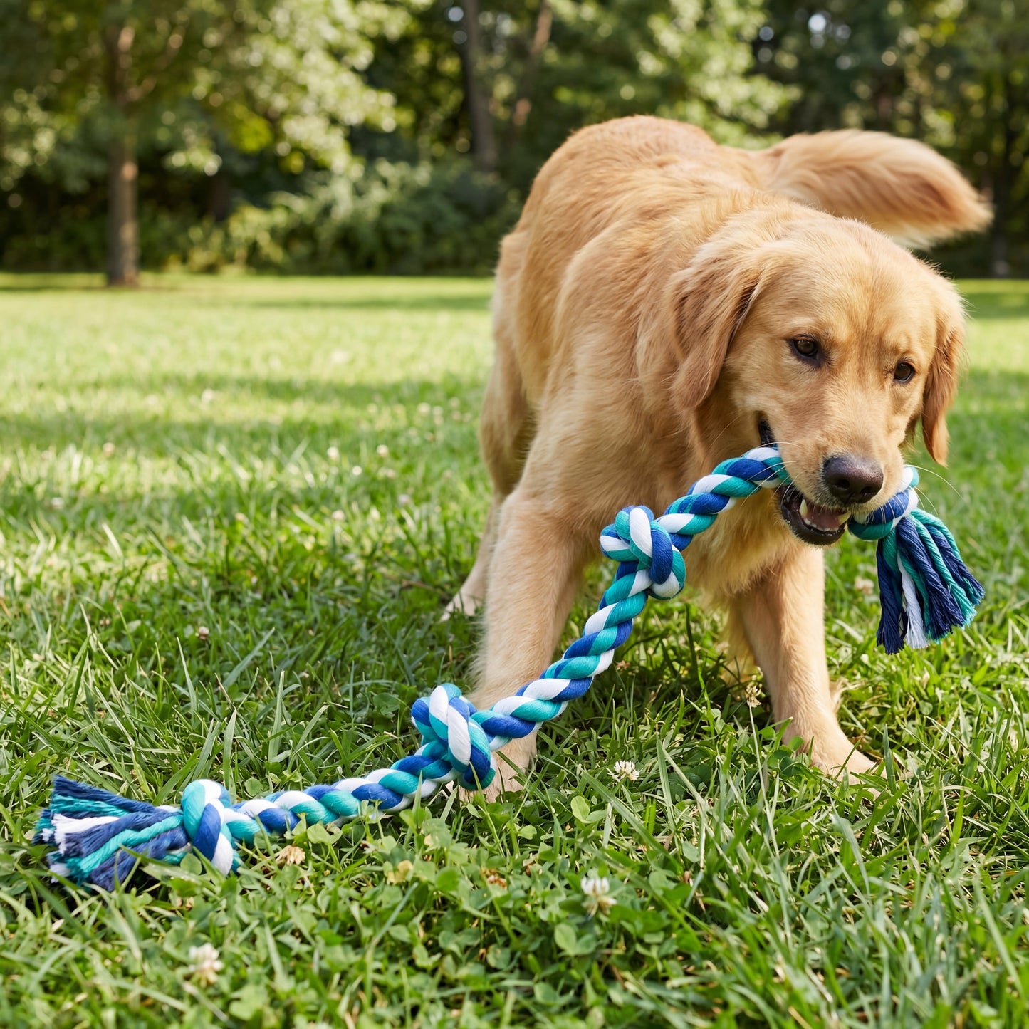 Flossy Chews Cottonblend 5 Knot Tug Rope Dog Toy, Super XL, 72", Assorted Colors
